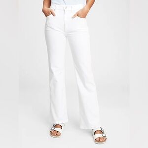 Gap women vintage flare high rise white jeans size 10 R 30 waist NWOT